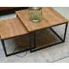 Salontafel Chess Mango naturel, set van 2