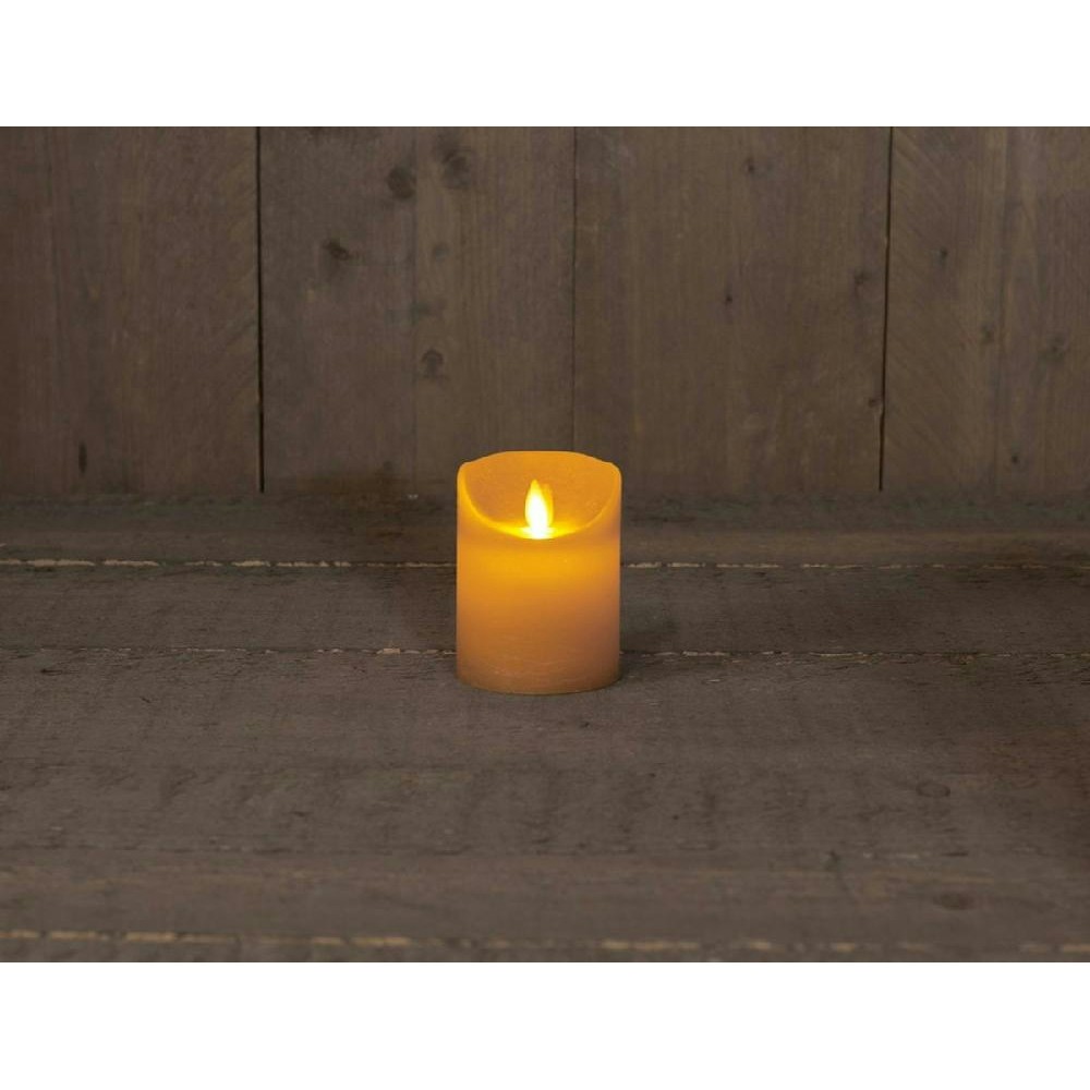 LED kaars 7.5x10 cm geel