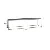 Richmond salontafel Blackbone 160x40 cm zilver