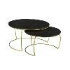 Salontafel Emma zwart/goud, set van 2