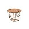 Bijzettafel mand Jody mango koper