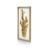 Wanddeco cactus 60x40 cm goud