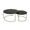 Salontafel Emma zwart/goud, set van 2